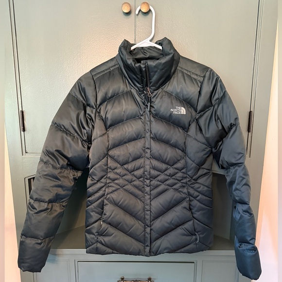 The North Face Jacket Womens Small Green Puffer Goose Down 550 Fill Quilted - Picture 2 of 6